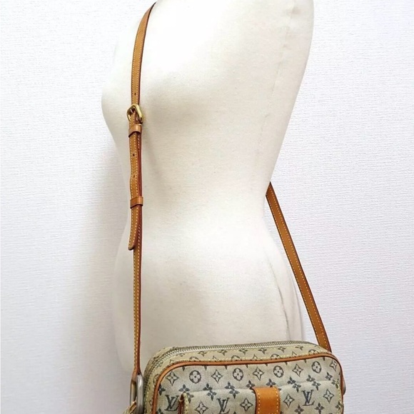 LOUIS VUITTON Juliette MM Blue Monogram Mini Lin Shoulder Bag #58519 - Picture 10 of 15